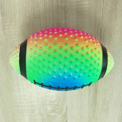 Il calcio ovale 5&quot; arcobaleno gonfiabile del softball ha colorato antiusura
