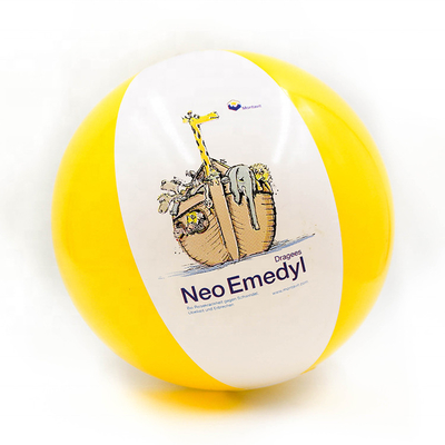 Beach ball gonfiabile a 12 pollici antiusura del PVC, beach ball stampati su ordinazione ultraleggeri